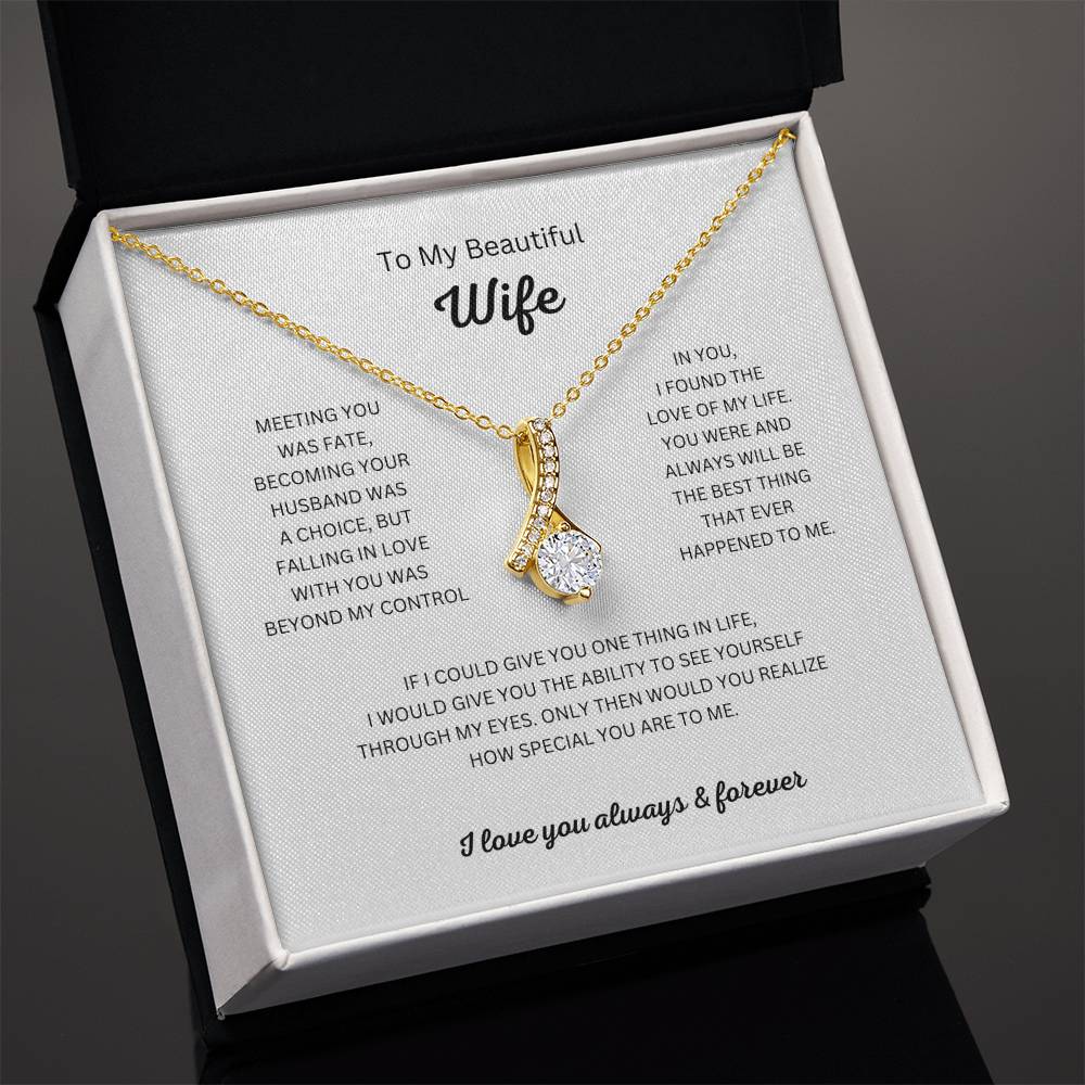 To My Beautiful Wife Pendant Necklace