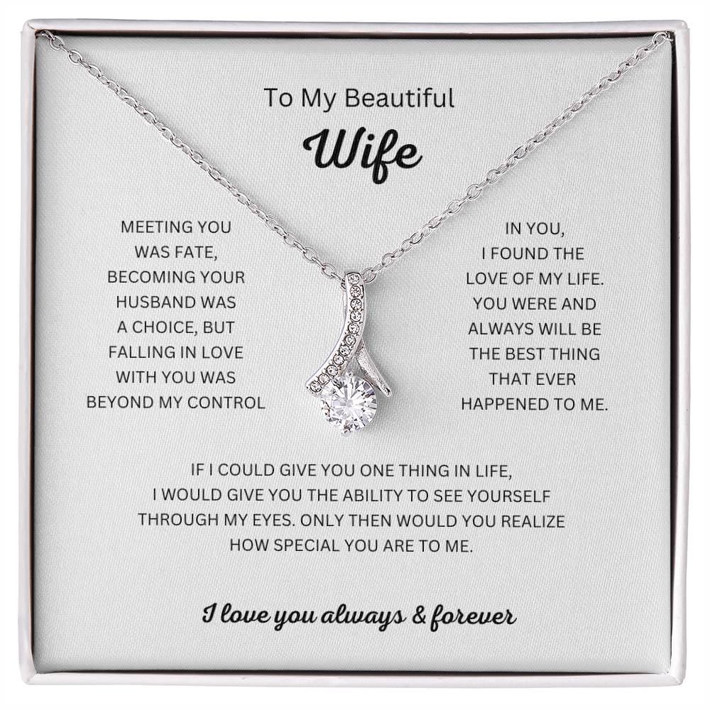 To My Beautiful Wife Pendant Necklace