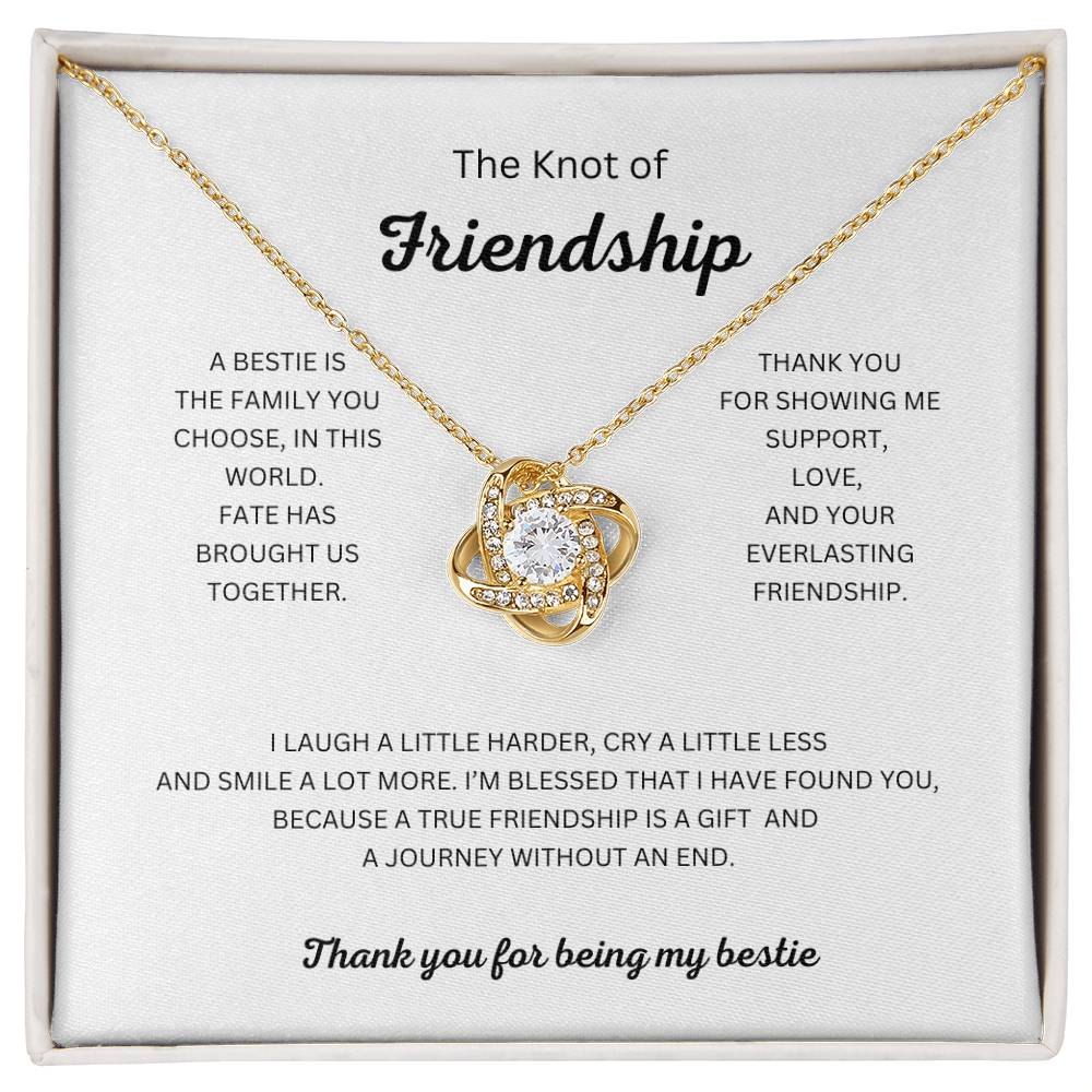 To My Bestie The Knot of Friendship Necklace and Pendant