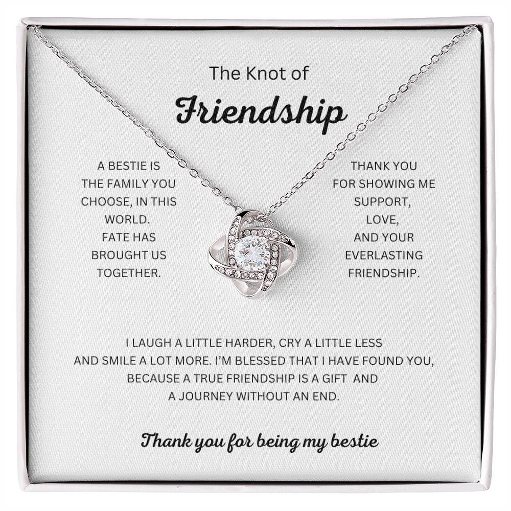 To My Bestie The Knot of Friendship Necklace and Pendant