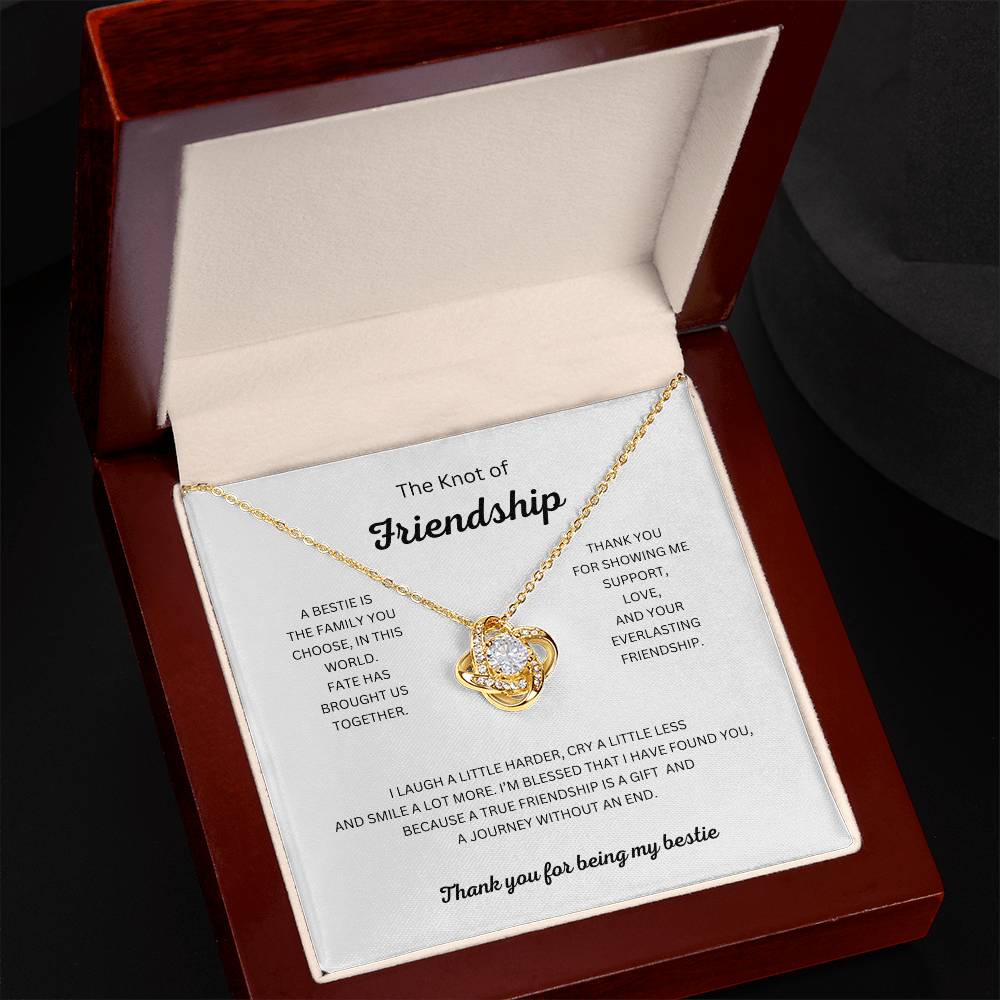 To My Bestie The Knot of Friendship Necklace and Pendant