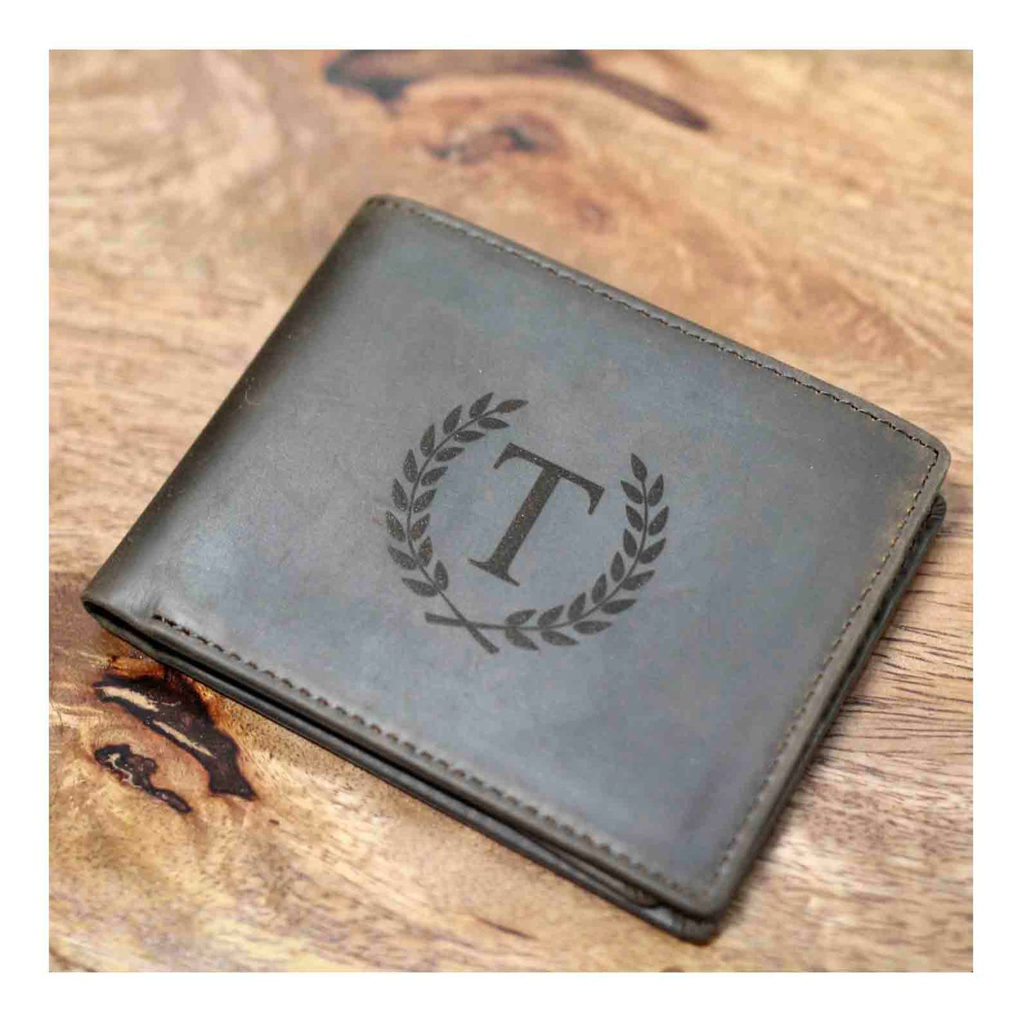 Leather Wallet Personalized, Engraved Genuine Leather Custom Wallet, Husband, Boyfriend, Men, Father, Dad rfid Gift For Him, Groomsmen Gift